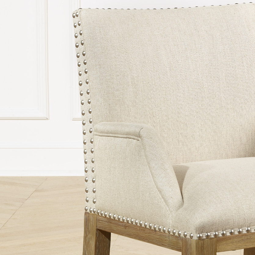 KENZA FLANDER - Modern style dining chair in solid wood, 1 seat