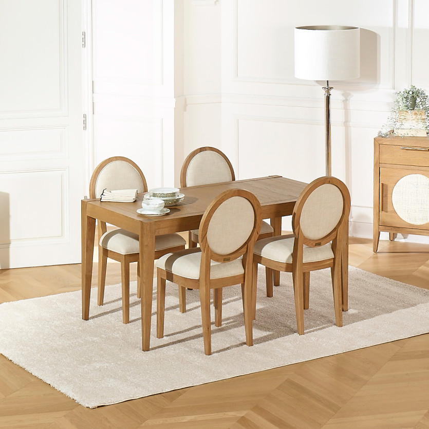 MONTANA S Fixed Dining Table - Modern style in oak, 6 seats, 150 x 78 cm