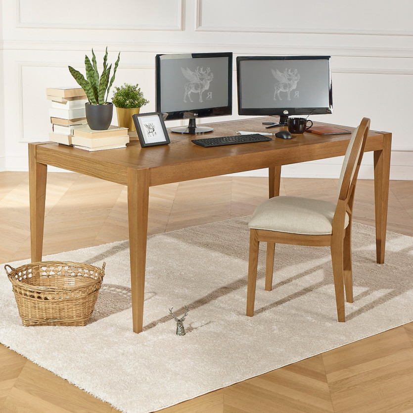 Table à manger fixe MONTANA M180 - Style moderne en chêne, 8 convives, 180 x 90 cm