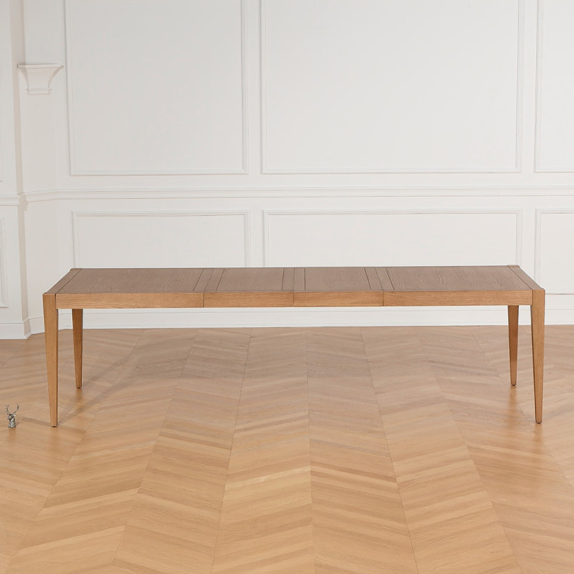 Table à manger extensible MONTANA 2R280 - Style moderne en chêne, 12 couverts, 180-280 x 100 cm