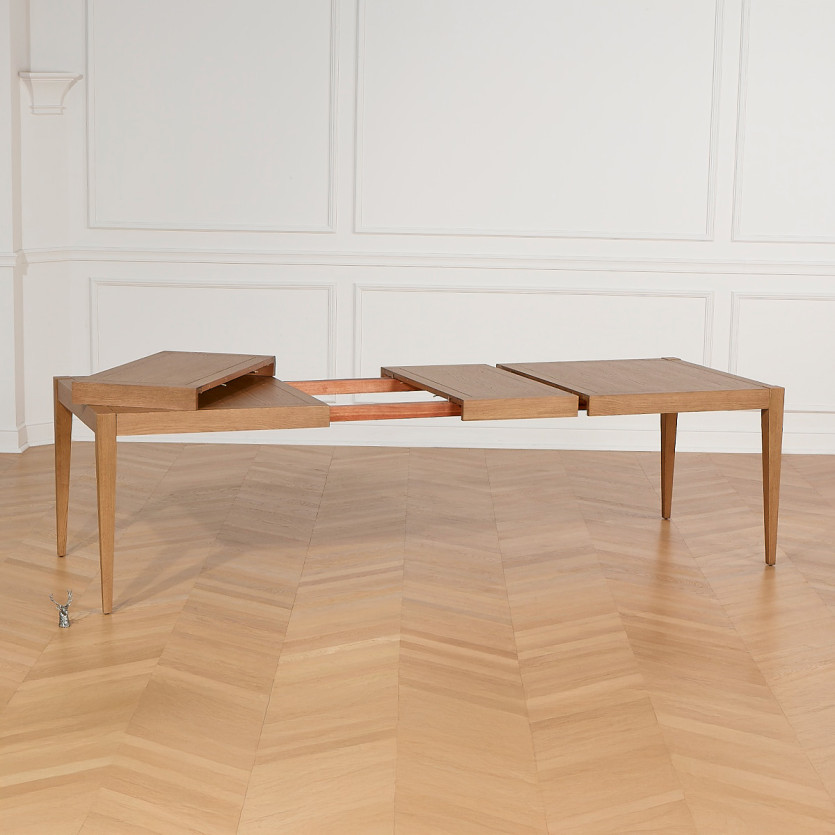 Table à manger extensible MONTANA 2R280 - Style moderne en chêne, 12 couverts, 180-280 x 100 cm