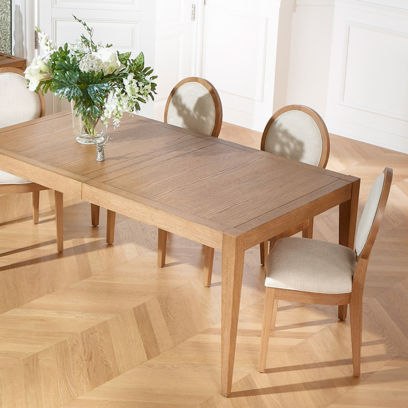 Table à manger extensible MONTANA 2R280 - Style moderne en chêne, 12 couverts, 180-280 x 100 cm