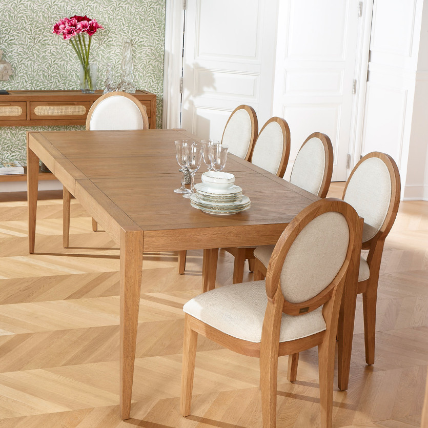 Table à manger extensible MONTANA 2R280 - Style moderne en chêne, 12 couverts, 180-280 x 100 cm