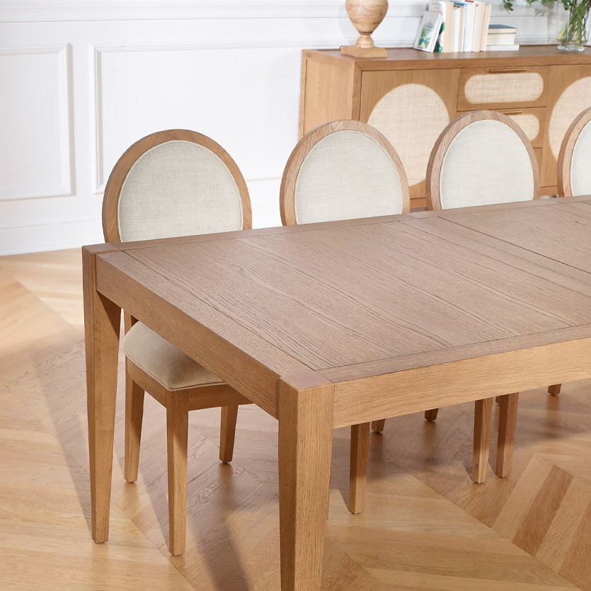 MONTANA 2R extendable dining table - Modern oak style, 12 seats, 280 x 100 cm