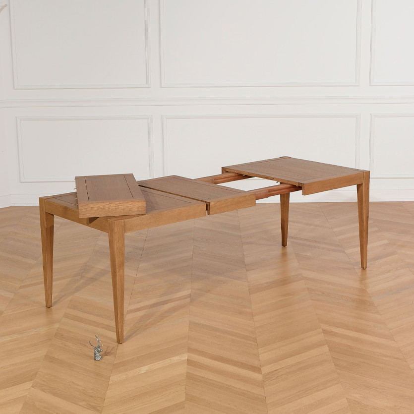 Table à manger extensible MONTANA 2R220 - Style moderne en chêne, 10 convives, 140-220 x 90 cm