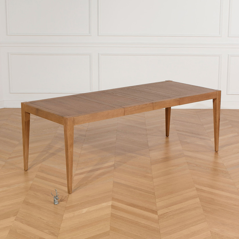 Table à manger extensible MONTANA 2R220 - Style moderne en chêne, 10 convives, 140-220 x 90 cm