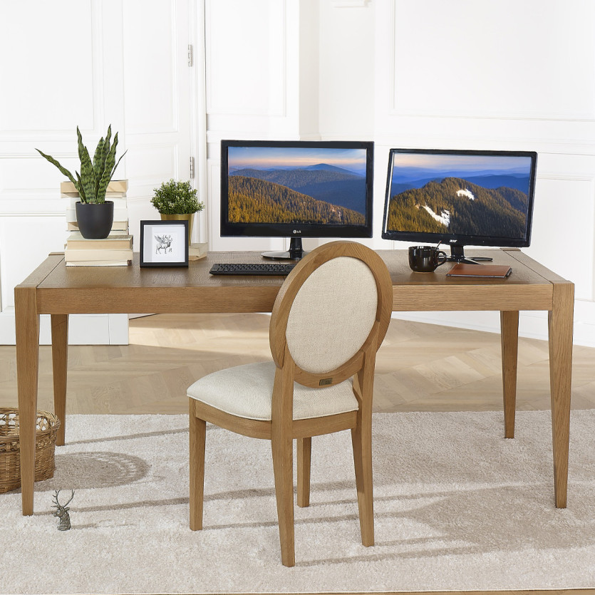 Table à manger fixe MONTANA M180 - Style moderne en chêne, 8 convives, 180 x 90 cm