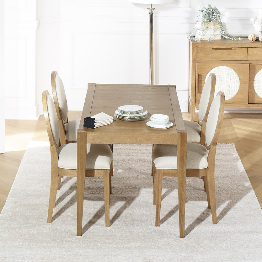 MONTANA S Fixed Dining Table - Modern style in oak, 6 seats, 150 x 78 cm