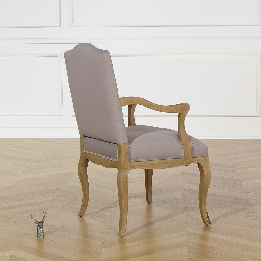 CONSTANCE PAUL table chair - Voltaire style in velvet and solid wood