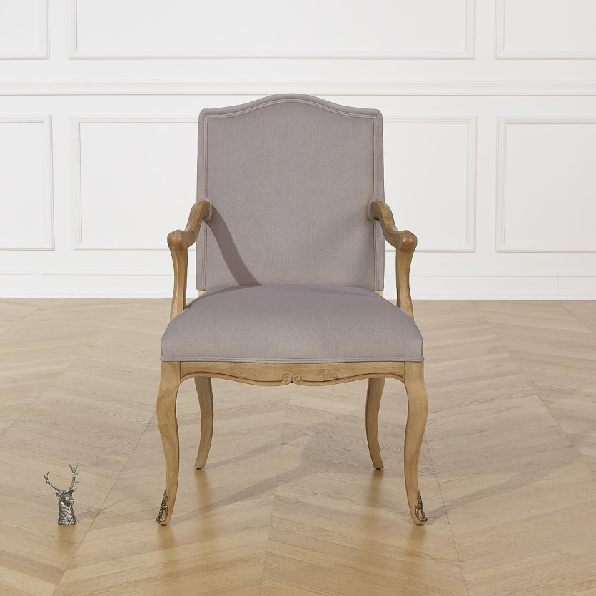 CONSTANCE PAUL Tischsessel - Voltaire-Stil in Samt und Massivholz