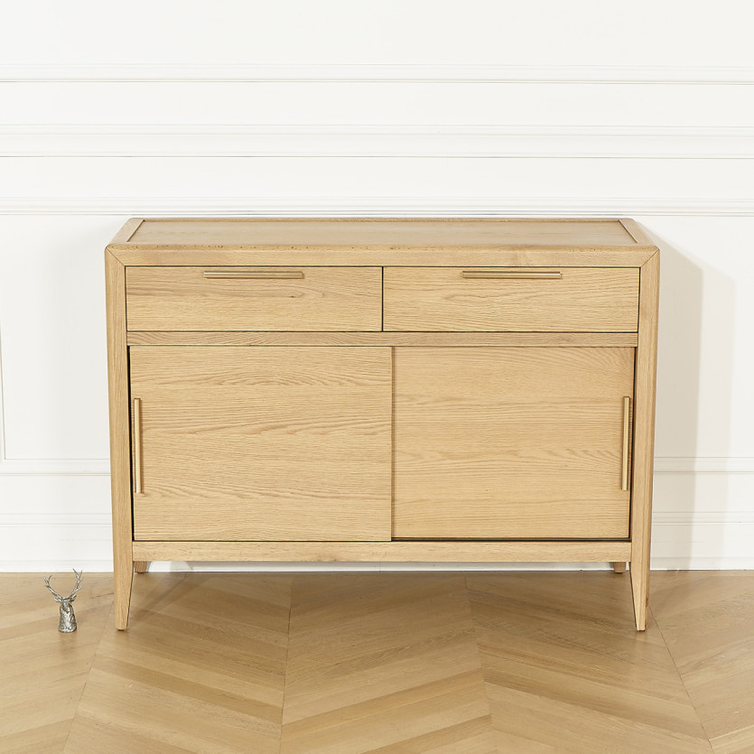 Small TENNESSEE sideboard - Contemporary style in oak, 2 doors, 2 drawers