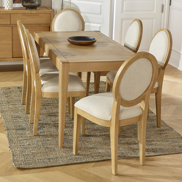 TENNESSEE S150 fester Esstisch - Moderner Stil in Eiche, 6 Gedecke, 150 x 78 cm