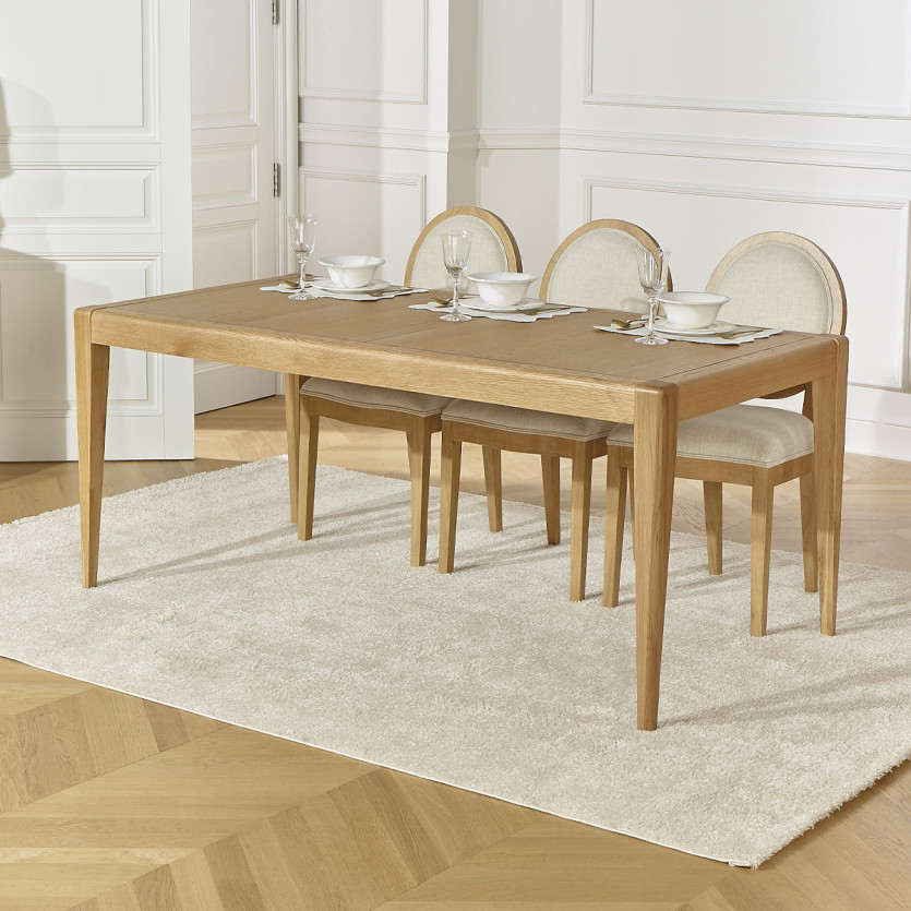 TENNESSEE M180 Fixed Dining Table - Modern style in oak, 8 seats, 180 x 90 cm