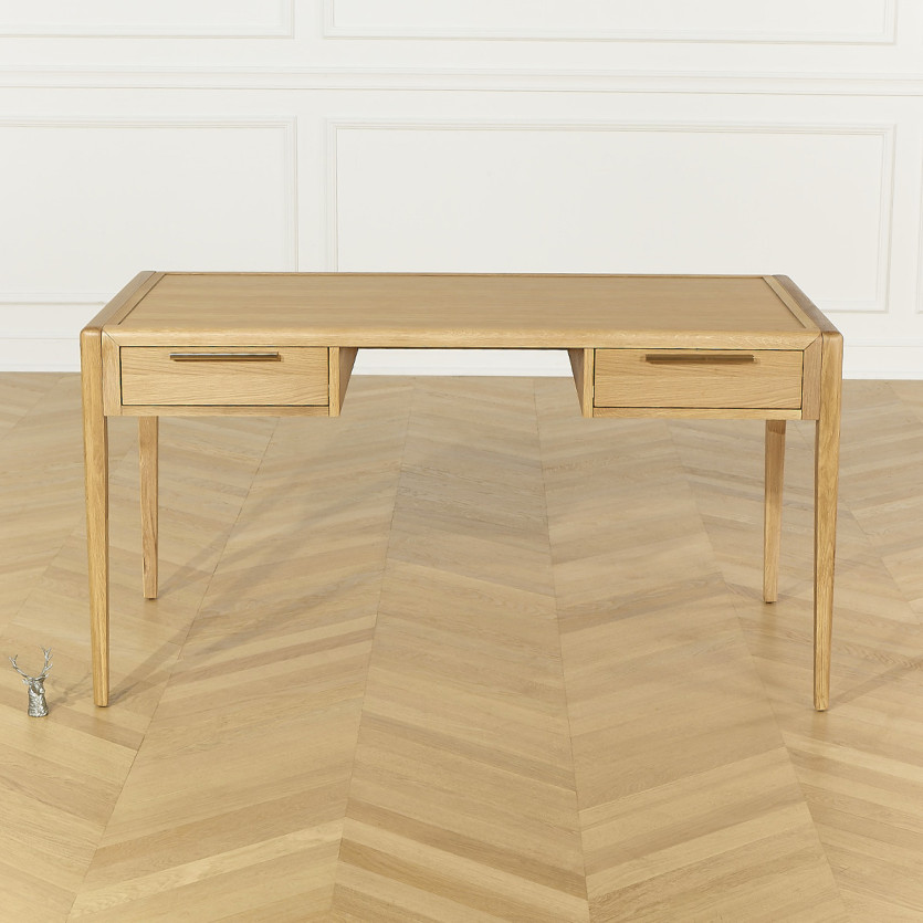TENNESSEE Bureau - Eigentijdse stijl in licht eiken, 2 laden
