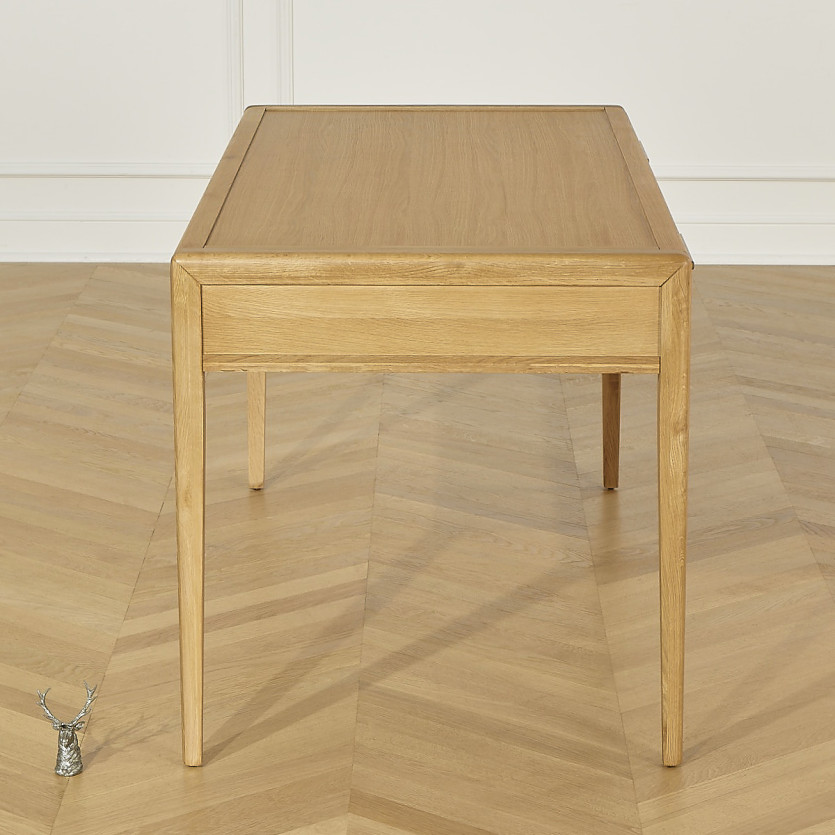 Bureau TENNESSEE - Style contemporain en chêne clair, 2 tiroirs
