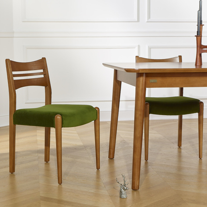 Table à manger extensible BEN - Style scandinave, pieds en bois massif, 8/10 personnes