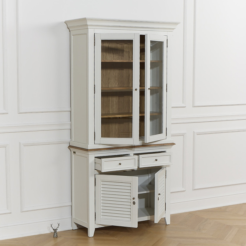 EDEN Anrichte - Shabby Chic Stil, Eichenplatte, 2 Schubladen, 4 Türen