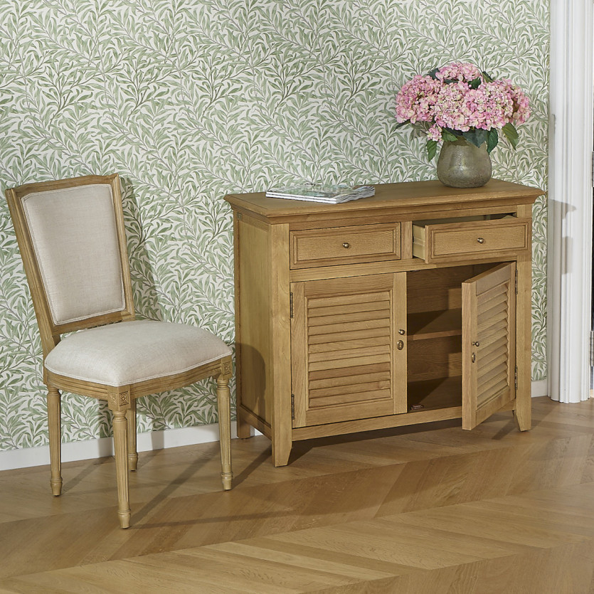 Buffet CHARLES - Shabby chic stijl in eikenhout, 2 laden, 2 deuren