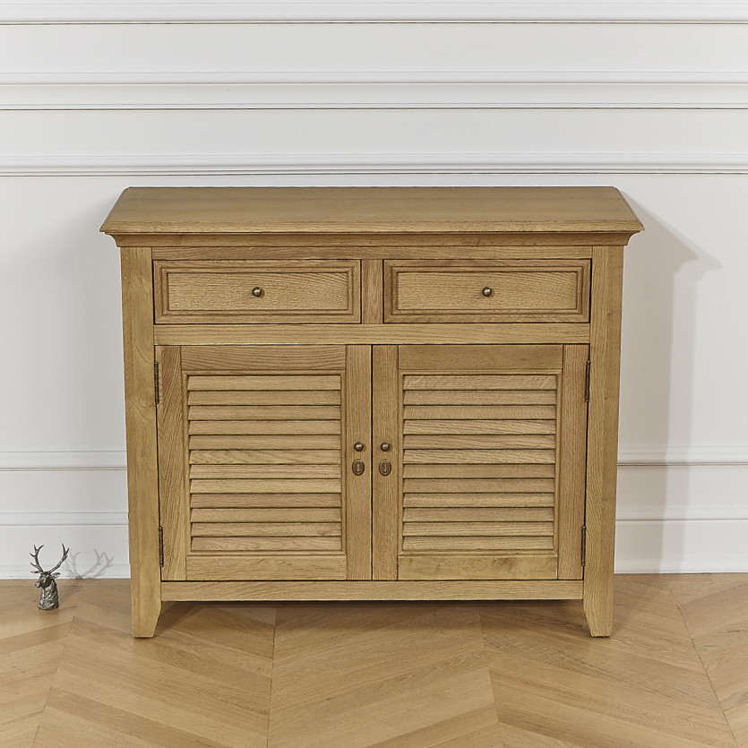 Buffet CHARLES - Shabby-Chic-Stil aus Eiche, 2 Schubladen, 2 Türen