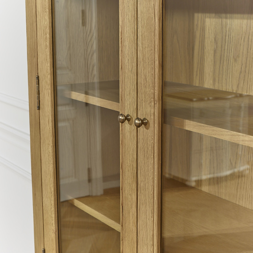 CHARLES dressoir - Shabby chic stijl in eikenhout, 2 laden, 4 deuren