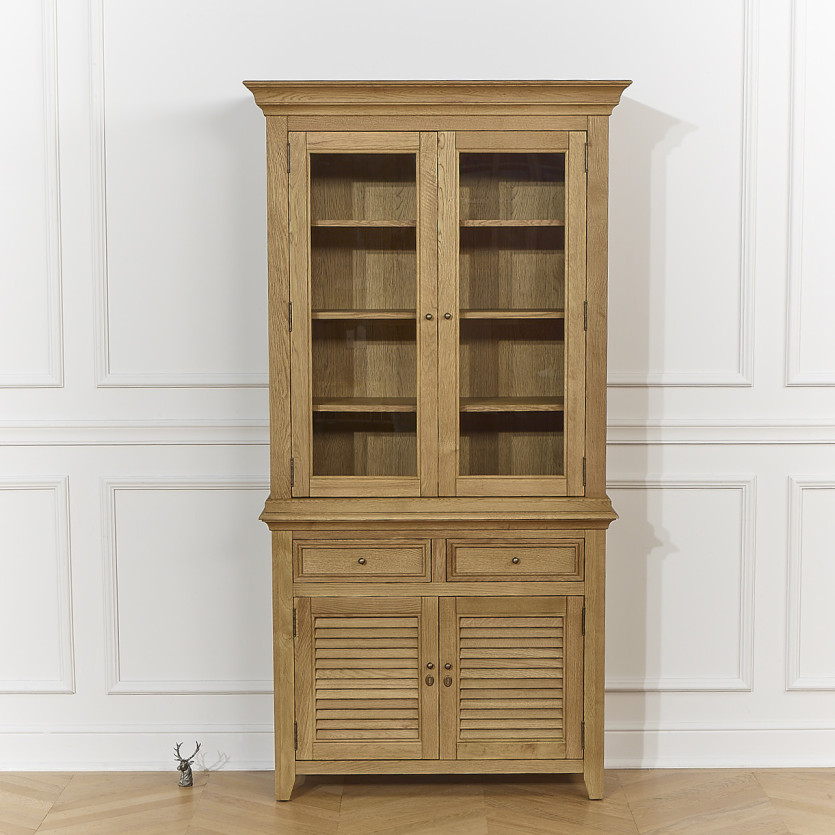 CHARLES Anrichte - Shabby Chic Stil aus Eiche, 2 Schubladen, 4 Türen
