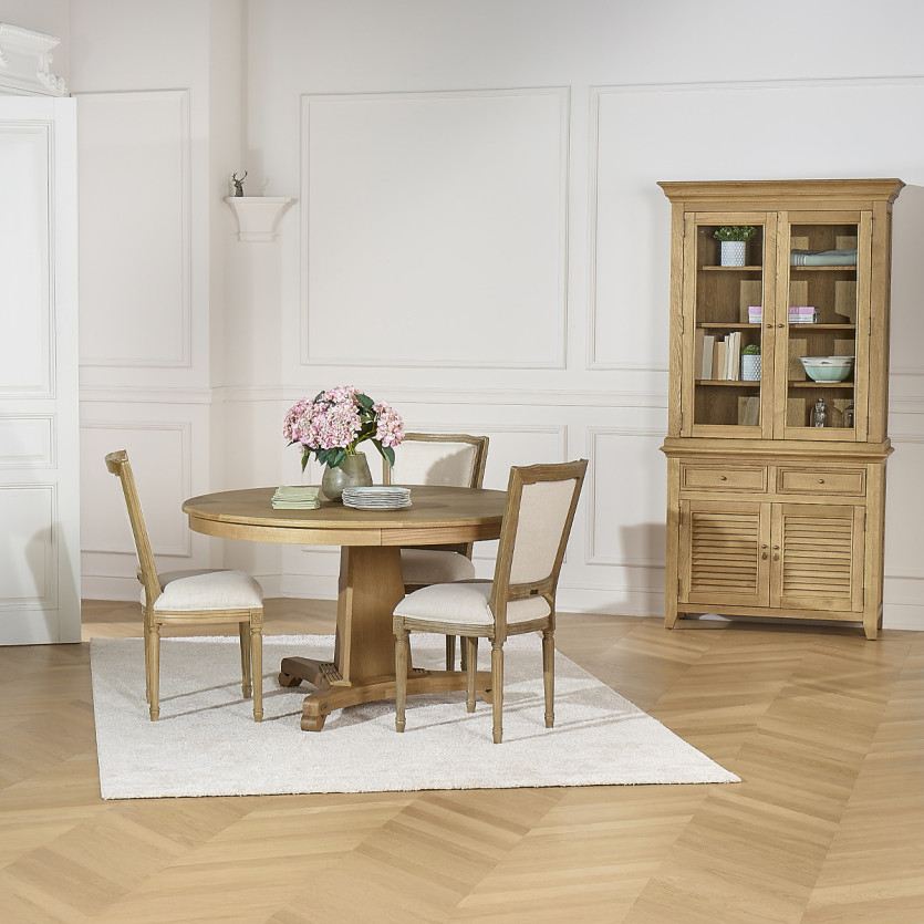 CHARLES Anrichte - Shabby Chic Stil aus Eiche, 2 Schubladen, 4 Türen