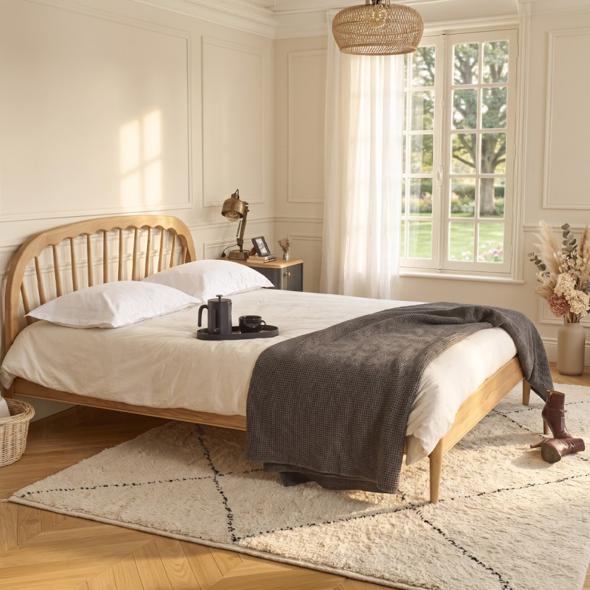 Doppelbett WINDSOR - Zeitgenössischer Stil in Eiche, 160 x 200