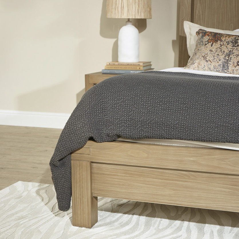 Lit design MEGÈVE – Style moderne en bois massif, 160 x 200, bois certifié FSC®