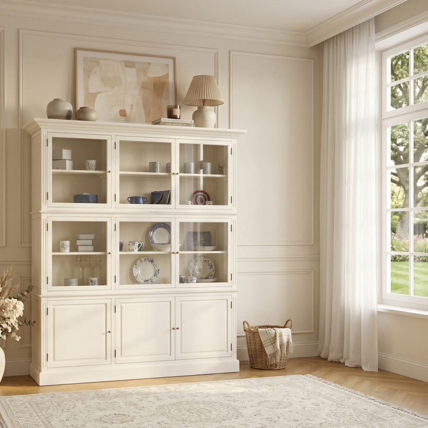 TOULOUSE - Modulaire houten buffetvitrine, 9 deuren