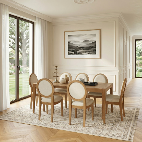 Table à manger fixe MONTANA M180 - Style moderne en chêne, 8 convives, 180 x 90 cm