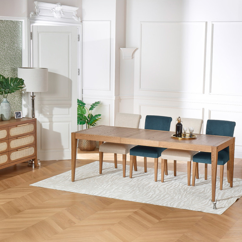 MONTANA - Modern Extendable Oak Dining Table, 8 Seats