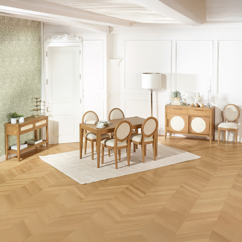 MONTANA S Fixed Dining Table - Modern style in oak, 6 seats, 150 x 78 cm