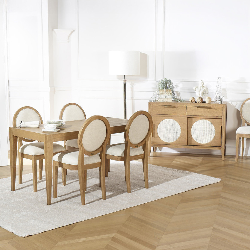 Table à manger fixe MONTANA S150 - Style moderne en chêne, 6 couverts, 150 x 78 cm