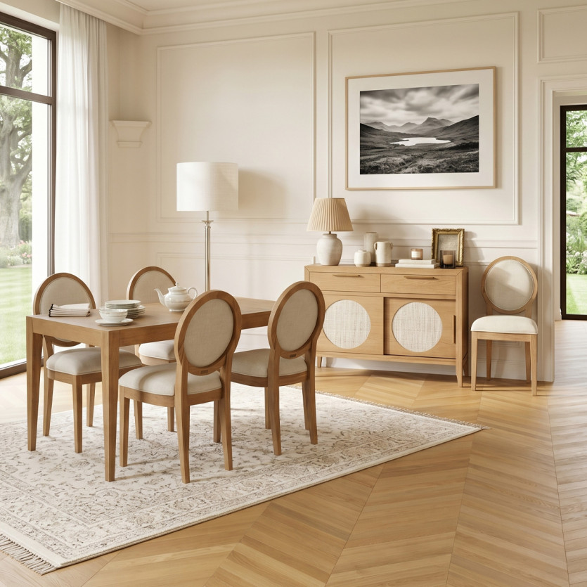 Table à manger fixe MONTANA S150 - Style moderne en chêne, 6 couverts, 150 x 78 cm