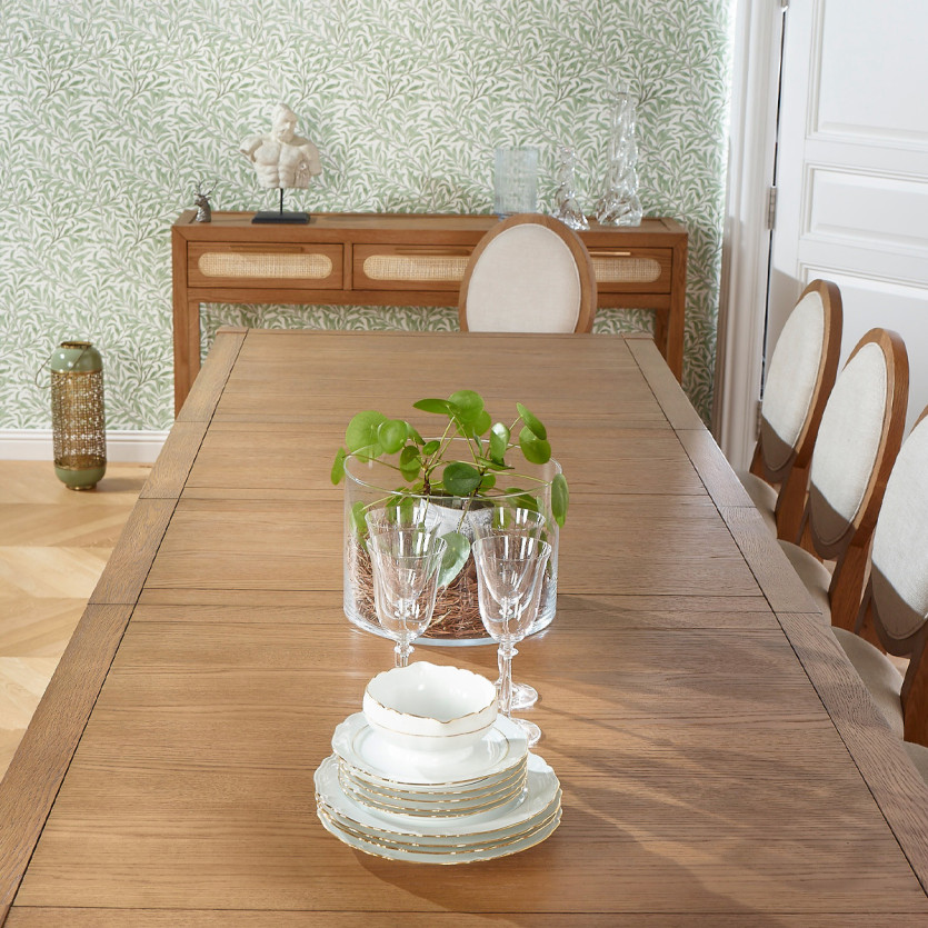 Table à manger extensible MONTANA 2R280 - Style moderne en chêne, 12 couverts, 180-280 x 100 cm