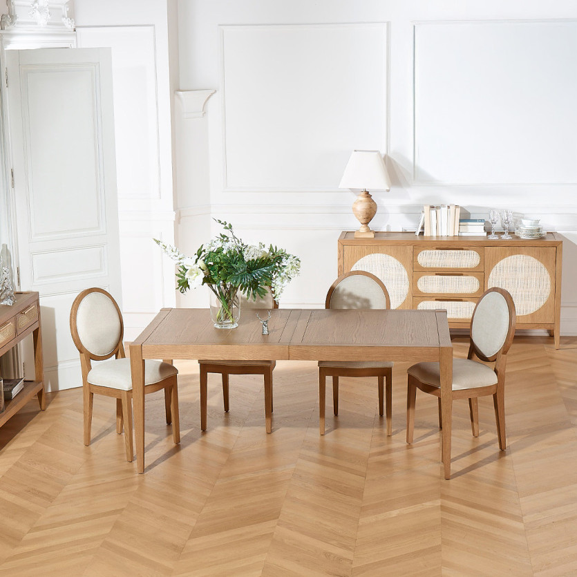 MONTANA 2R extendable dining table - Modern oak style, 12 seats, 280 x 100 cm
