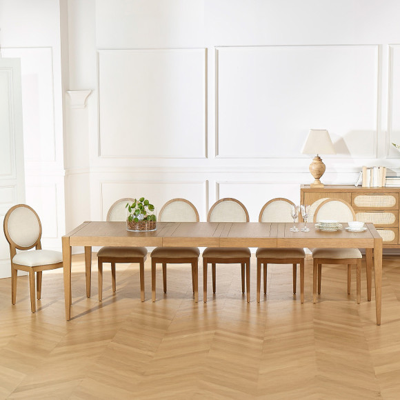 Mesa de jantar extensível MONTANA 2R280 - Estilo moderno em carvalho, 12 lugares, 180-280 x 100 cm