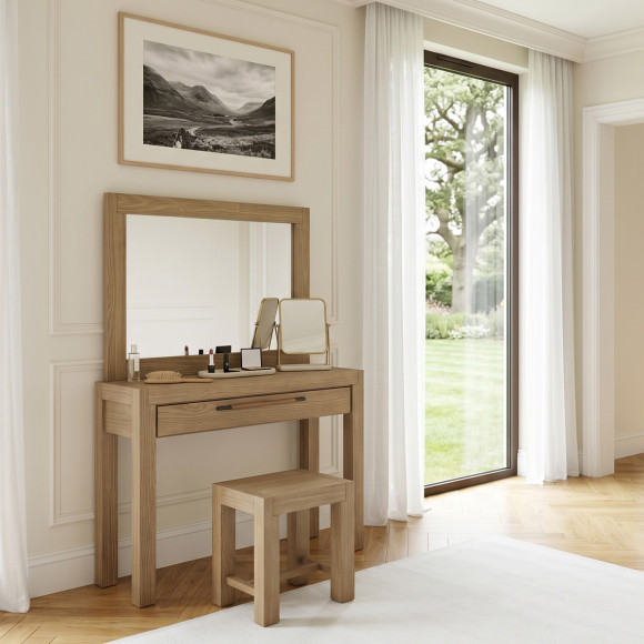 MEGÈVE – Toeletta in stile contemporaneo in legno, 1 cassetto, legno certificato FSC®
