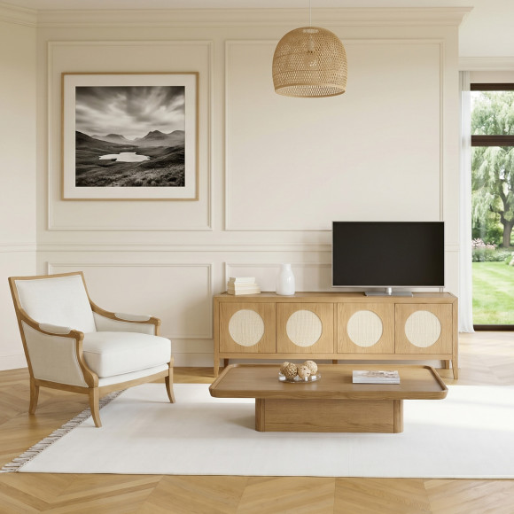 SHERYL coffee table - Contemporary style, oak tabletop