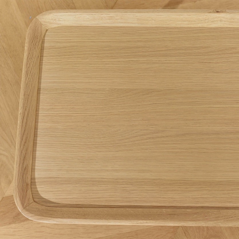 Table basse rectangle MALIBU - Style contemporain, pieds en bois massif