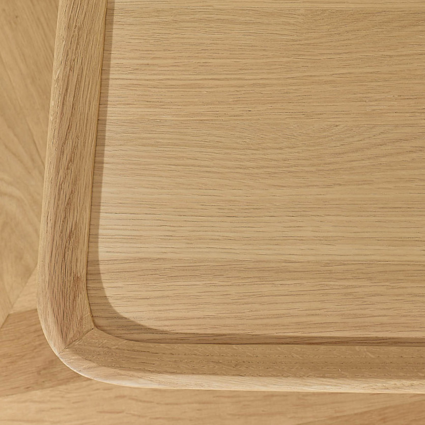 Table basse rectangle MALIBU - Style contemporain, pieds en bois massif
