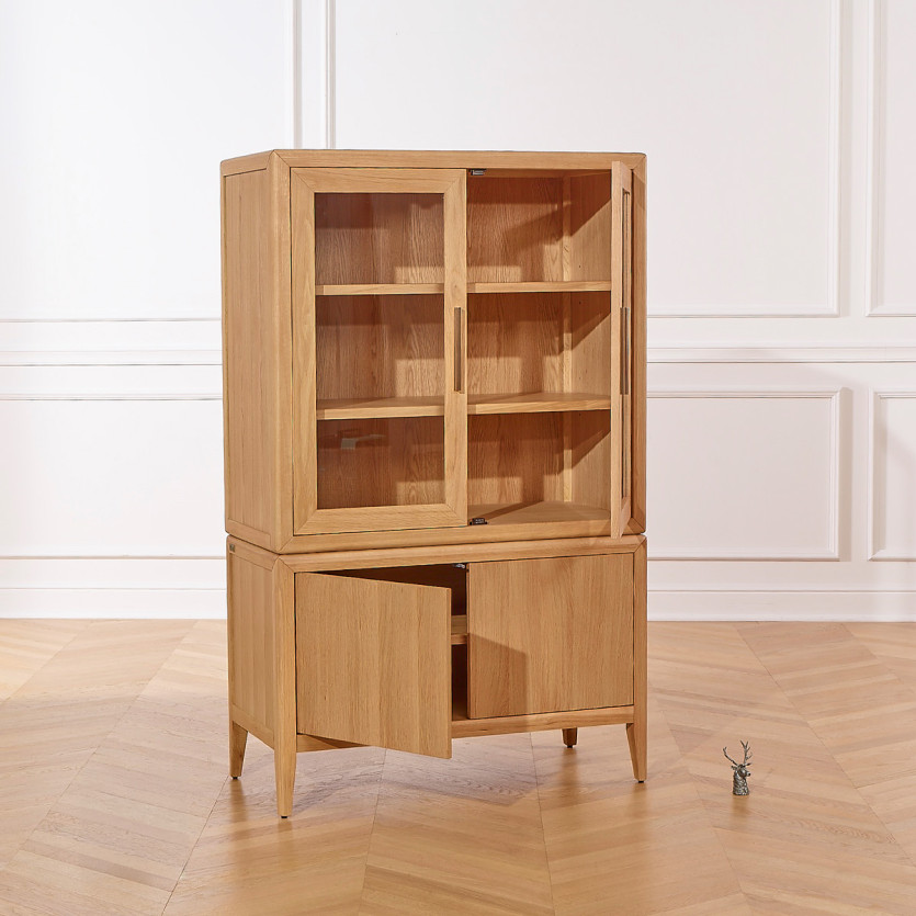 TENNESSEE Sideboard - Contemporary style in oak, 4 doors, 3 shelves