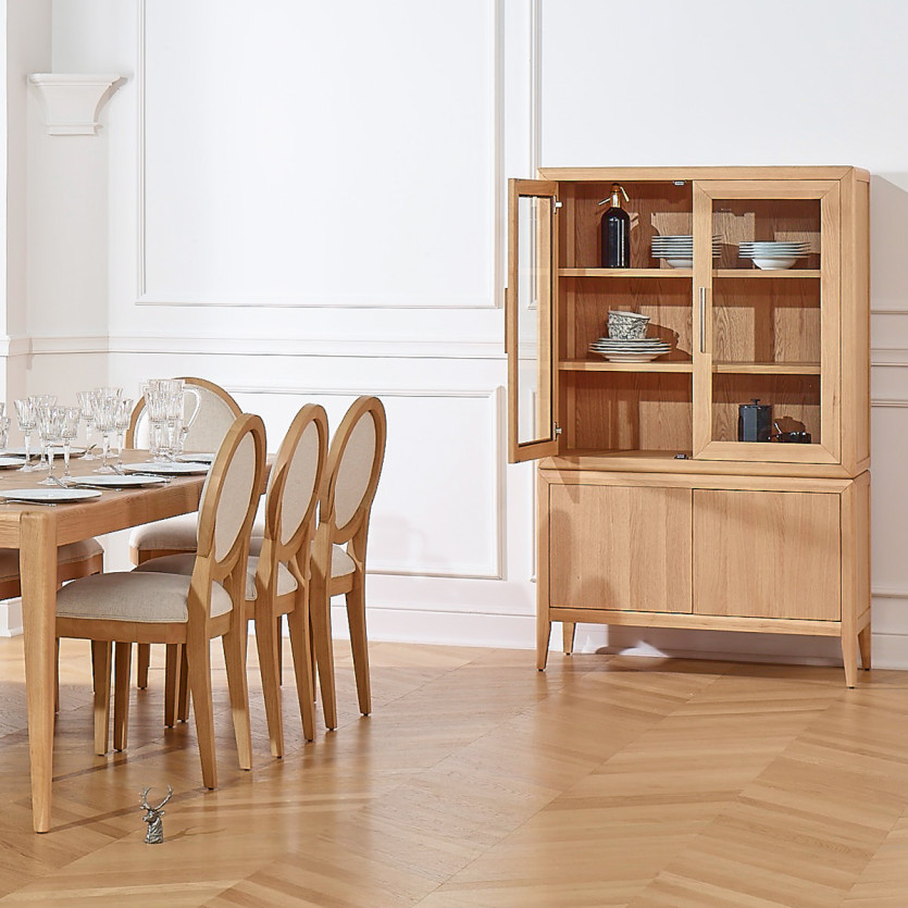 TENNESSEE Sideboard - Contemporary style in oak, 4 doors, 3 shelves