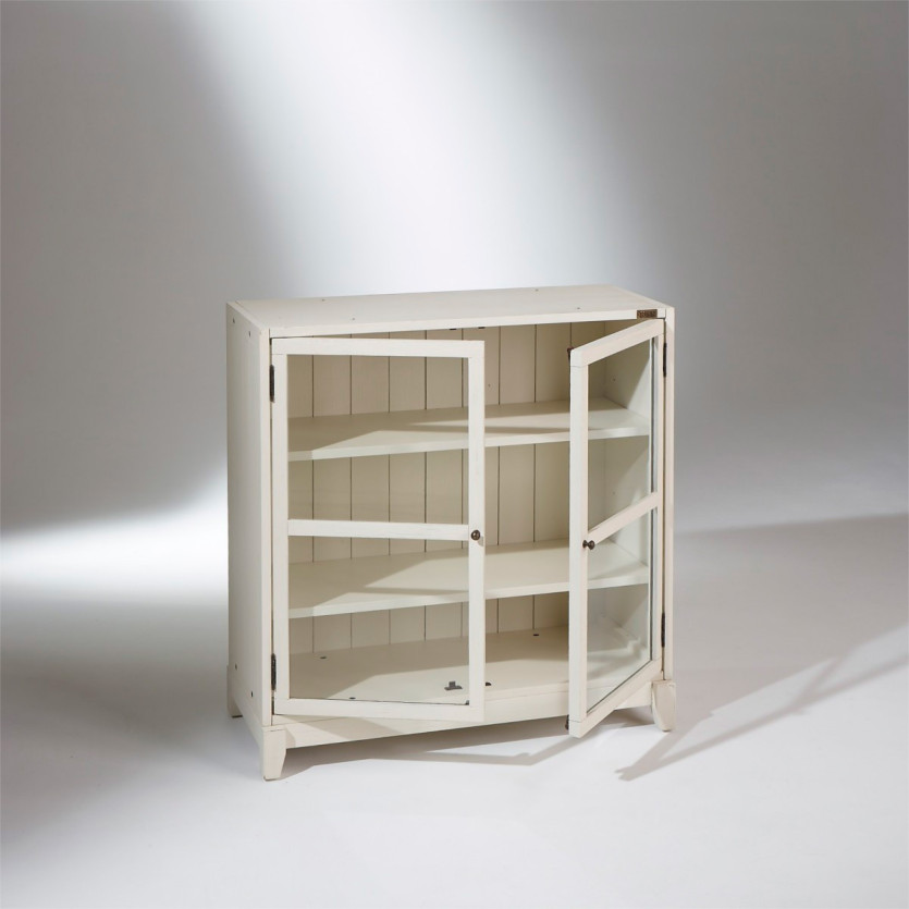 HELIO – Meuble modulable blanc style bord de mer, 2 portes, bois certifié FSC®
