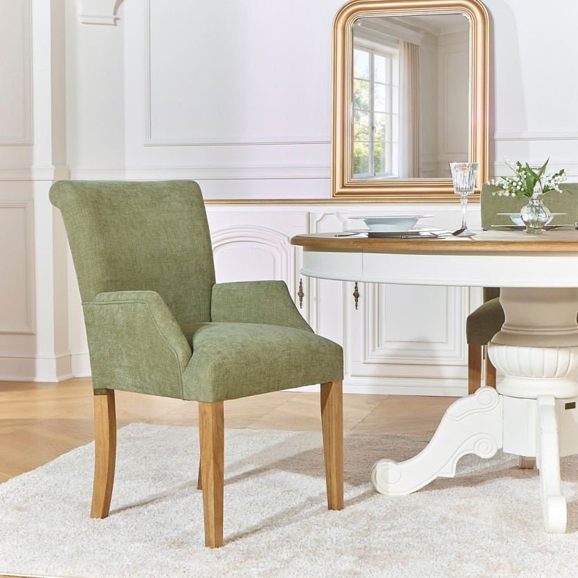 ALISON dining chair - Contemporary style, solid wood legs
