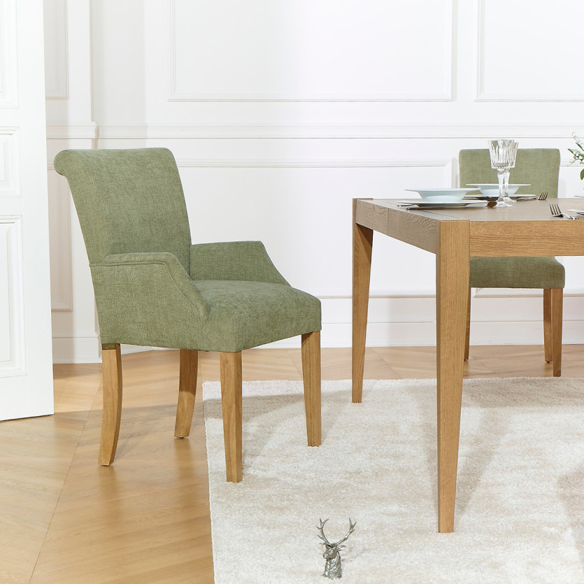 ALISON dining chair - Contemporary style, solid wood legs