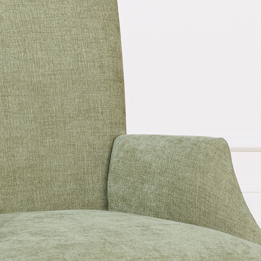 Fauteuil de table ALISON - Style contemporain, pieds en bois massif