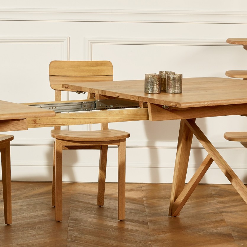 Table extensible moderne chêne massif robin des bois
