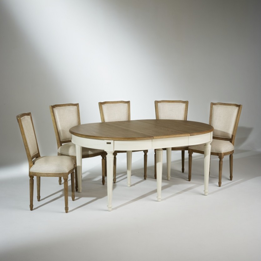 table de repas extensible blanche robin des bois  