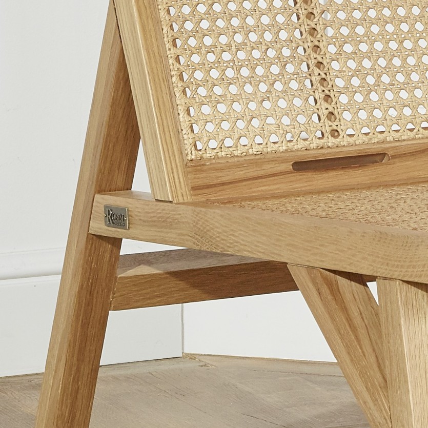 Fauteuil scandinave en cannage
